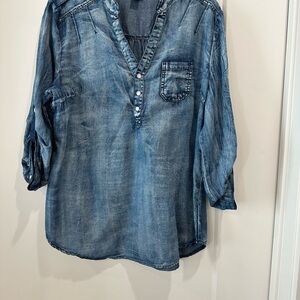Audrey Ann Blue Denim Top